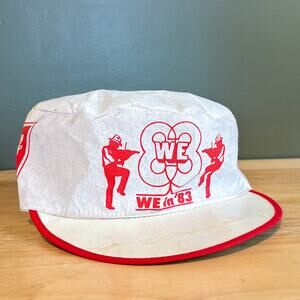 Vintage Schlitz Beer WE in '83 White Red Paper Novelty Painters Cap Hat